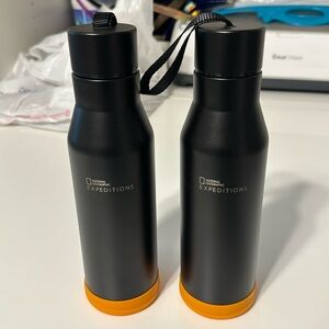 Set of 2 National Geographic Expeditions Stainless Steel Water Bottles